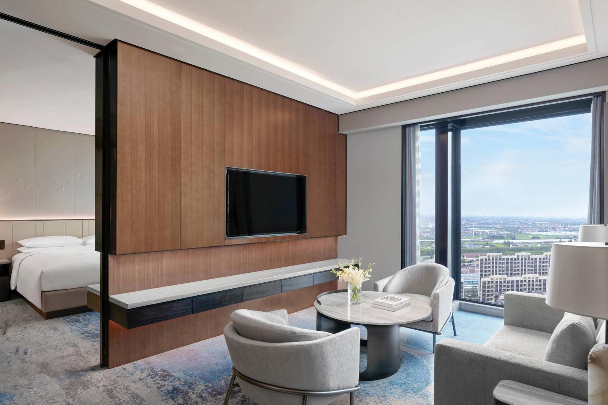 Shanghai Marriott Hotel Pudong South Nanhui Exteriör bild